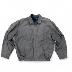 Vintage Nautica Brown Green Bomber Jacket 90s Classic Full Zip Men's L